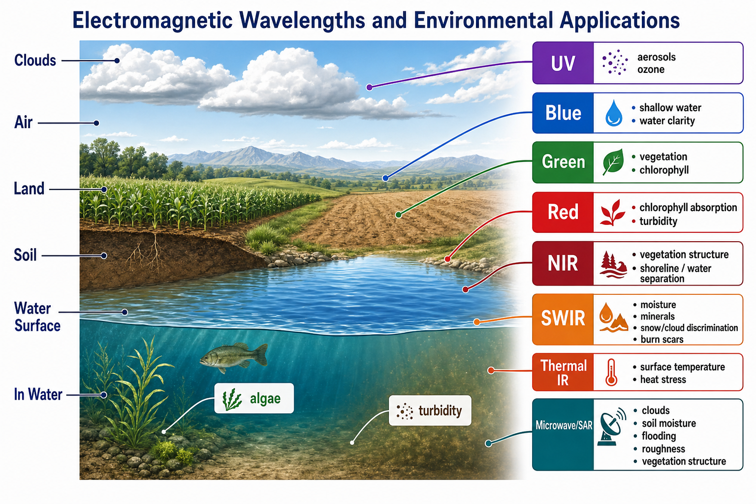 Environmental wavelength applications