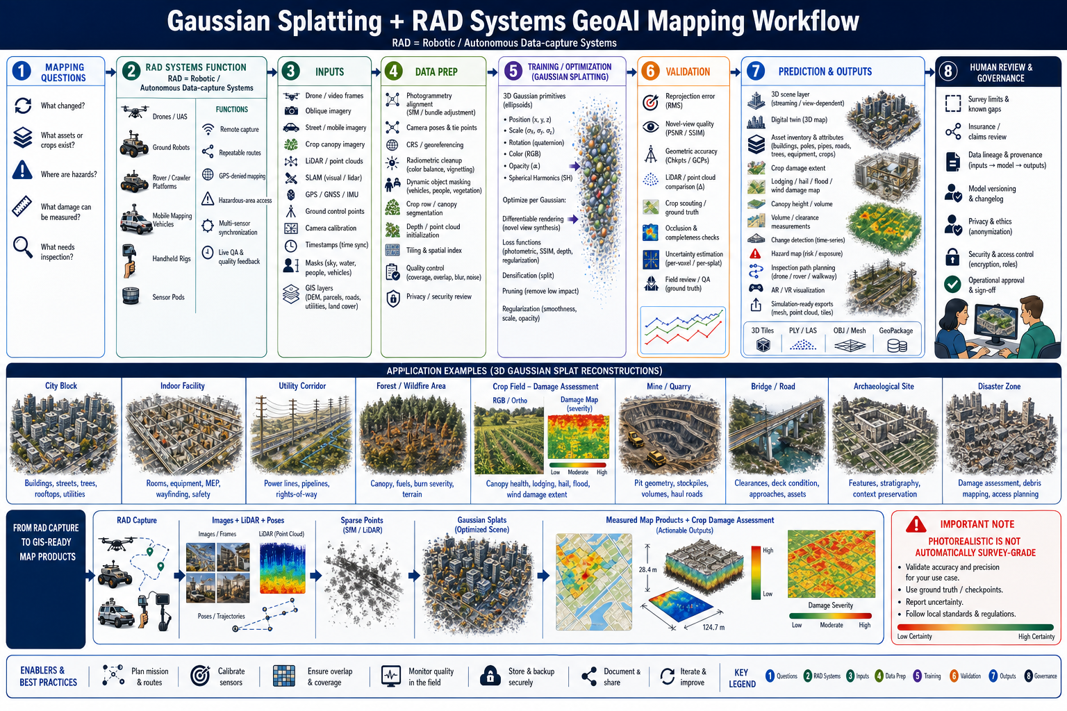 Gaussian Splatting GeoAI mapping workflow